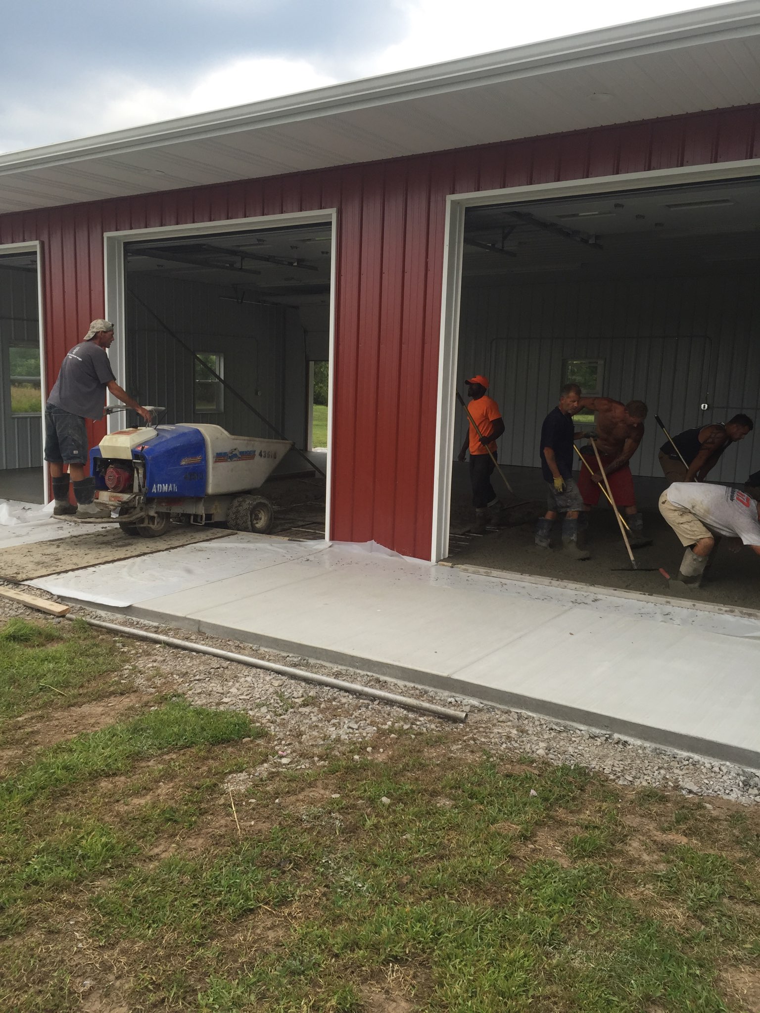 Garage and Barn Floor Concrete Construction F & B Construction
