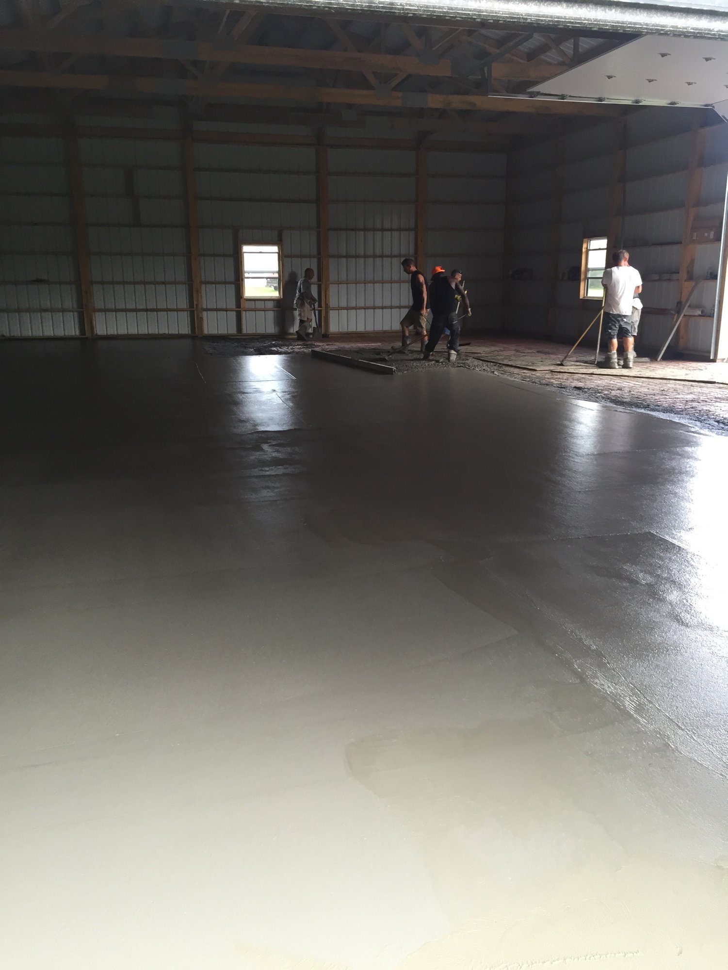 Garage and Barn Floor Concrete Construction F & B Construction